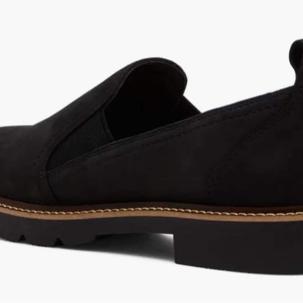Blondo Phoebe Waterproof Lug Sole Loafers Black Nubuck Size 8.5 M Like New - Picture 4 of 10